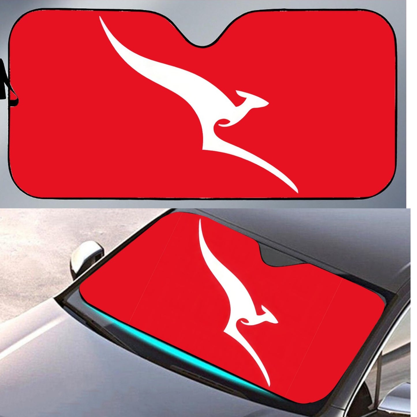 Qantas Retro Roo Sunshade For Cars & Trucks