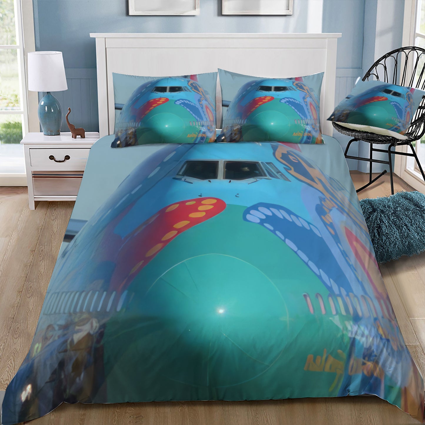 Qantas 747-400 Nalanji Dreaming Head On Doona / Duvet Cover and 2 Pillow Slips