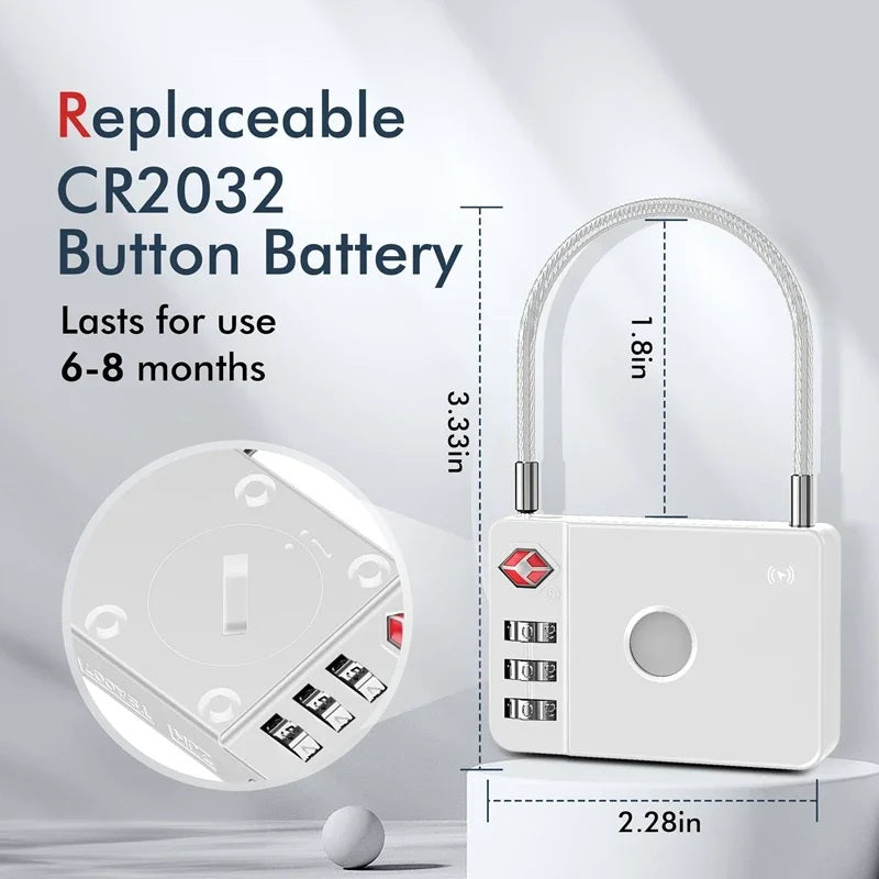 Travel Smartlock Padlock with Tracking