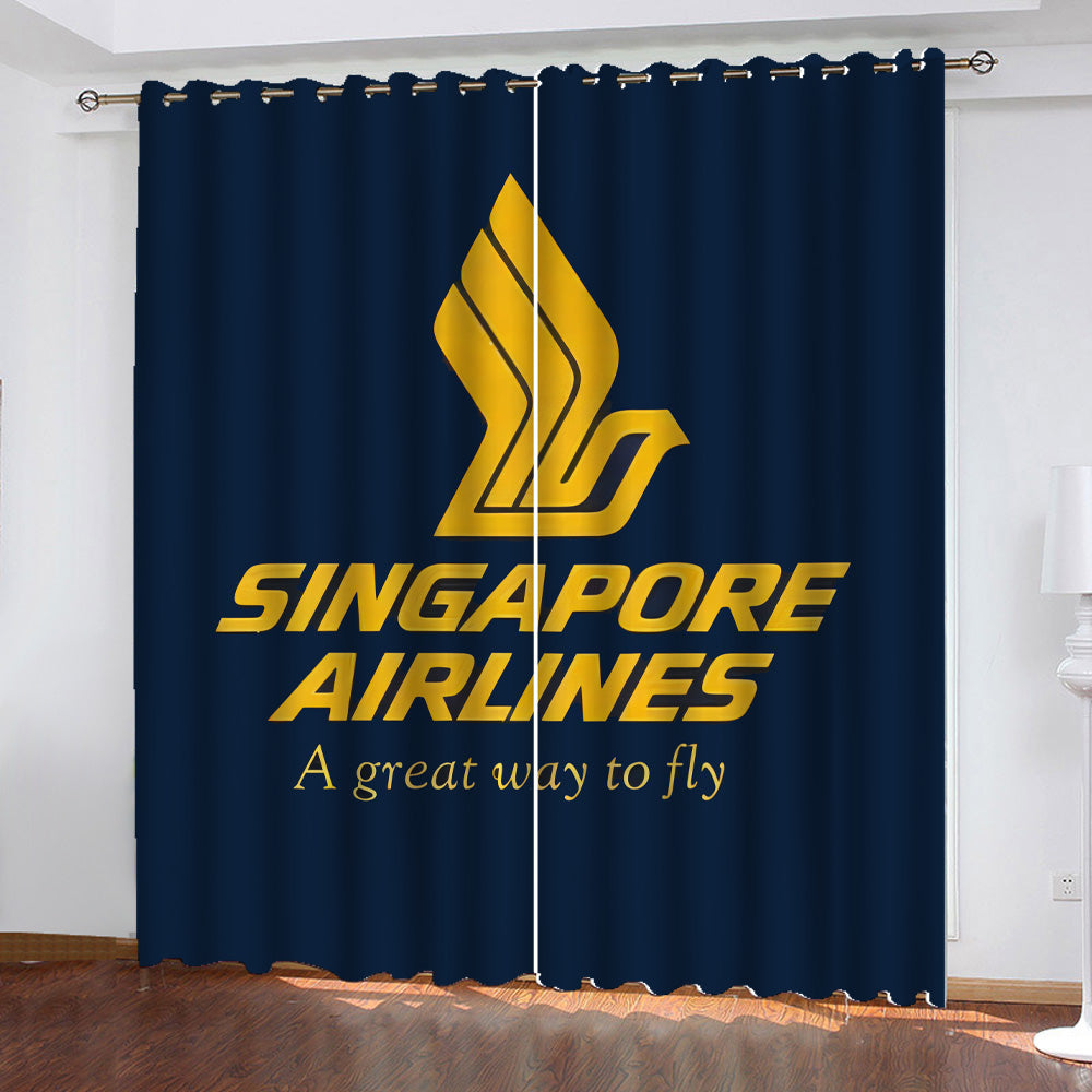 Singapore Airlines 2 Window Curtains