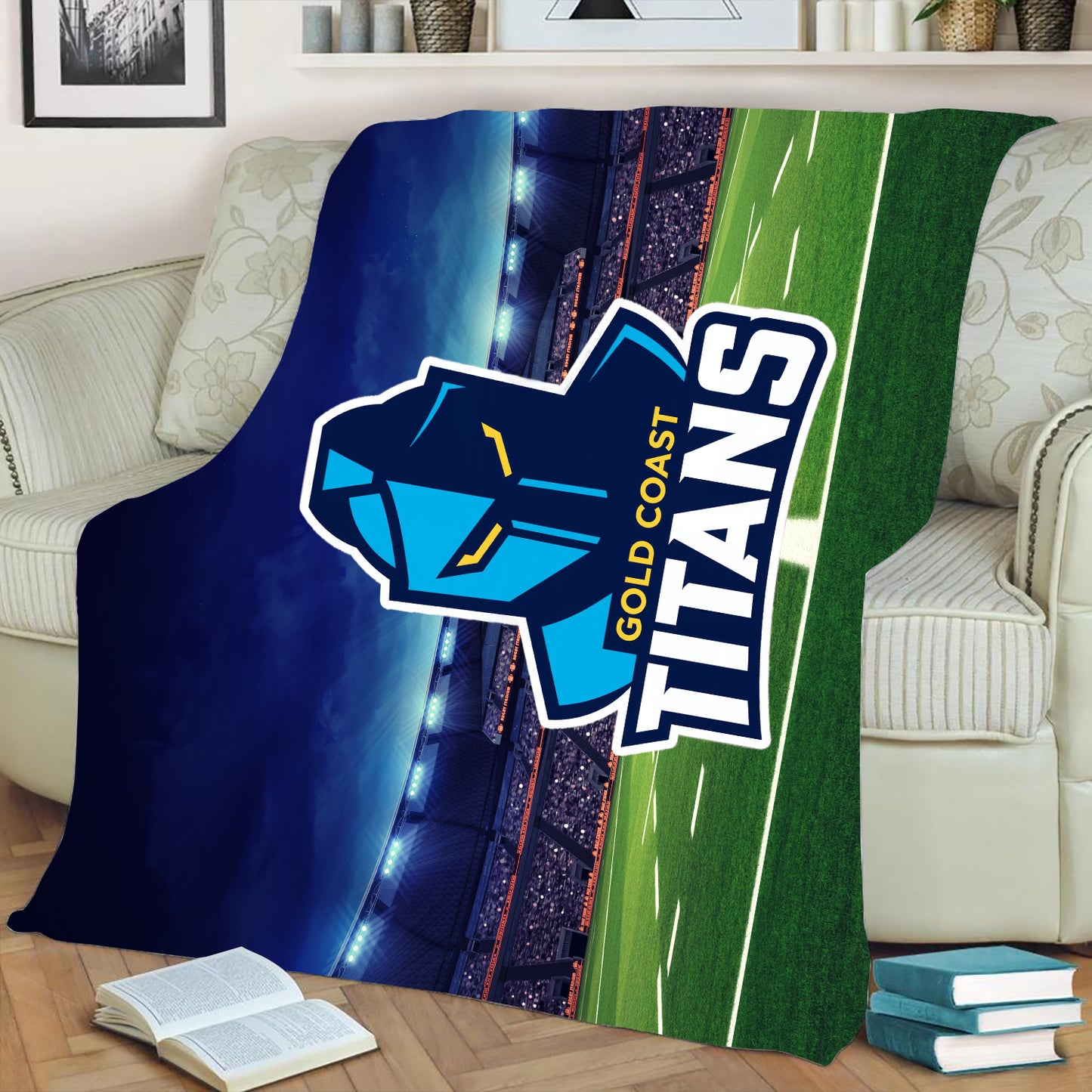 Gold Coast Titans Fleece Throw Blanket