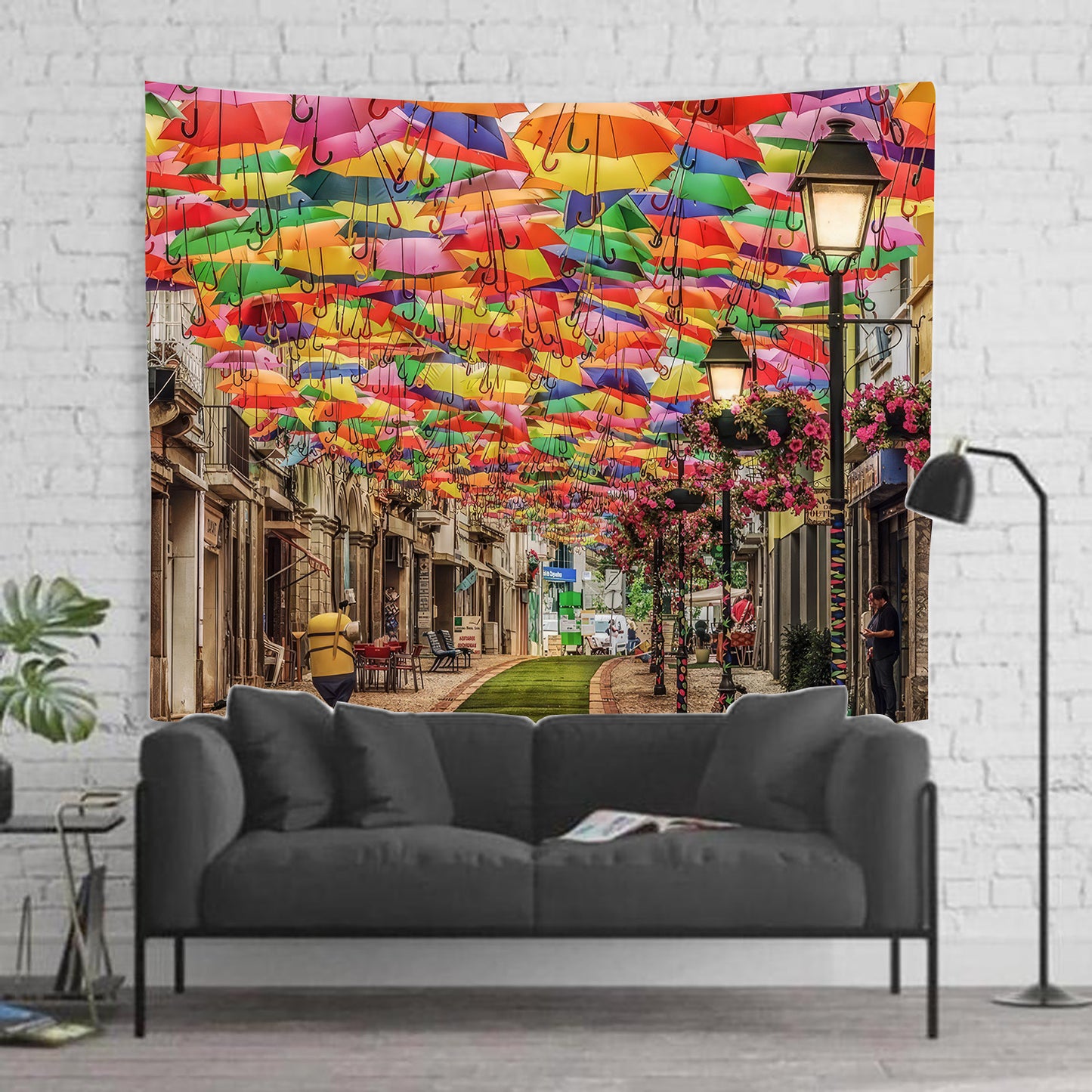 Beautiful Umbrellas In European Laneway Tapestry