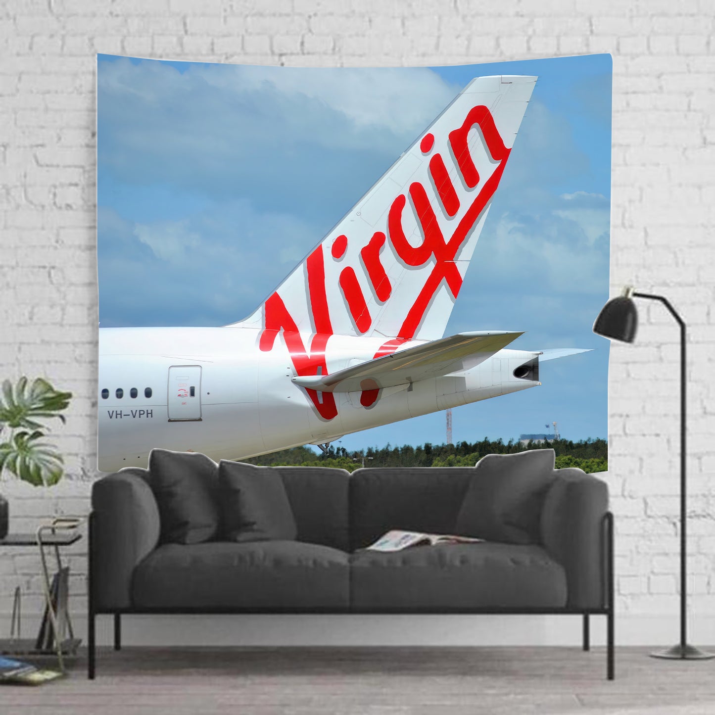 Virgin Australia 777 Tail Logo Tapestry