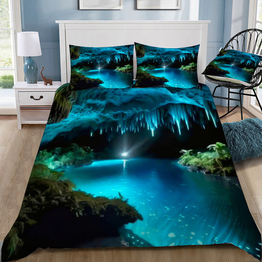 Waitomo Caves Glow Worms 2 New Zealand Doona / Duvet Cover and 2 Pillow Slips