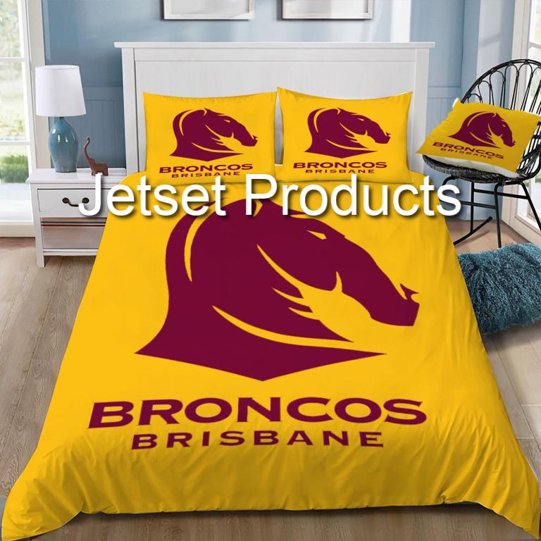 Brisbane Broncos Logo Doona / Duvet Cover and 2 Pillow Slips