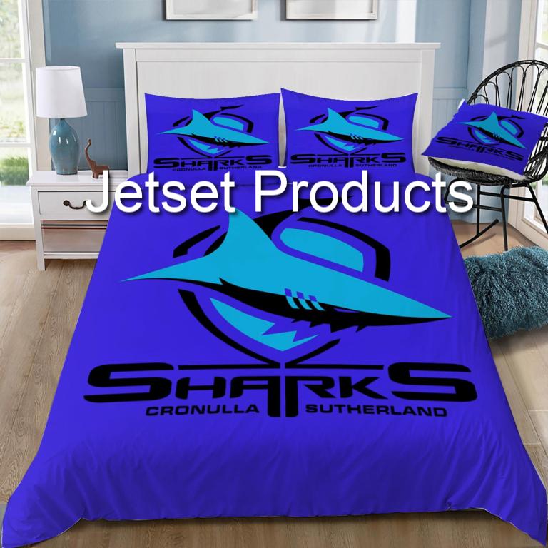 Cronulla Sharks Logo Doona / Duvet Cover and 2 Pillow Slips