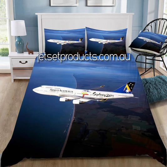 Ansett 747-400 Sydney 2000 Livery Doona / Duvet Cover and 2 Pillow Slips