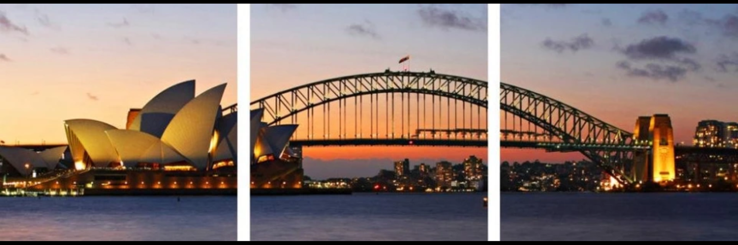 Sydney Harbour Bridge and Opera House at Sunset