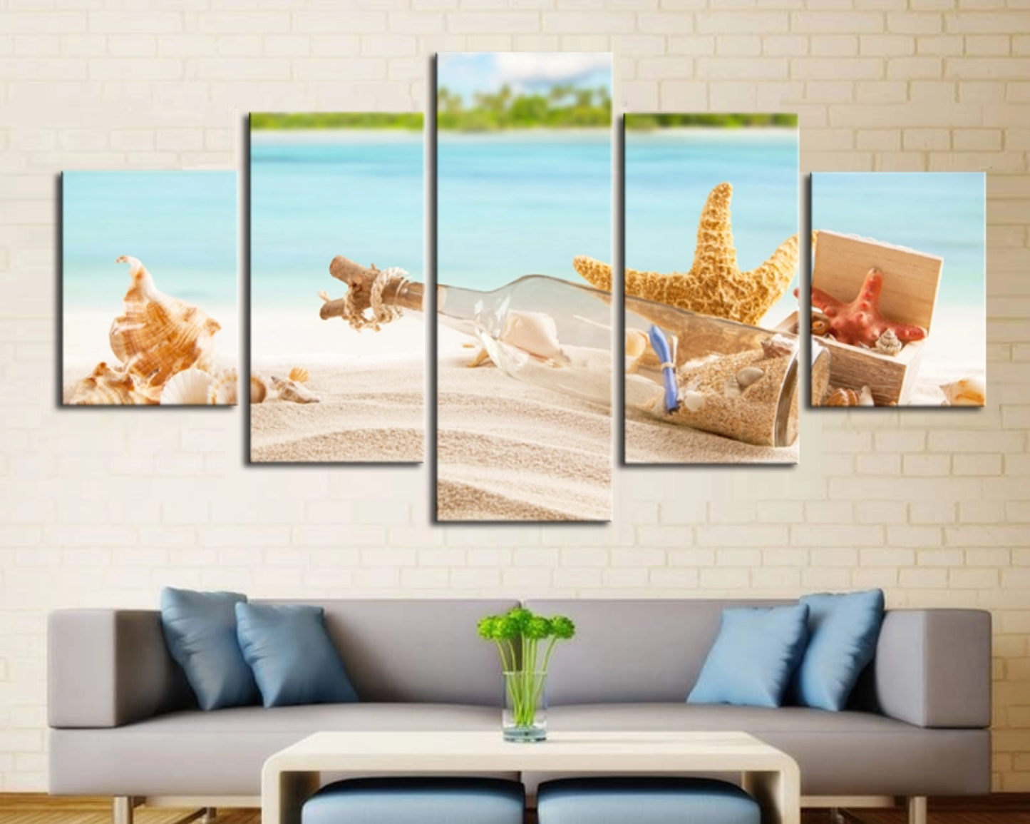 Message in the Bottle on the Sea Shore