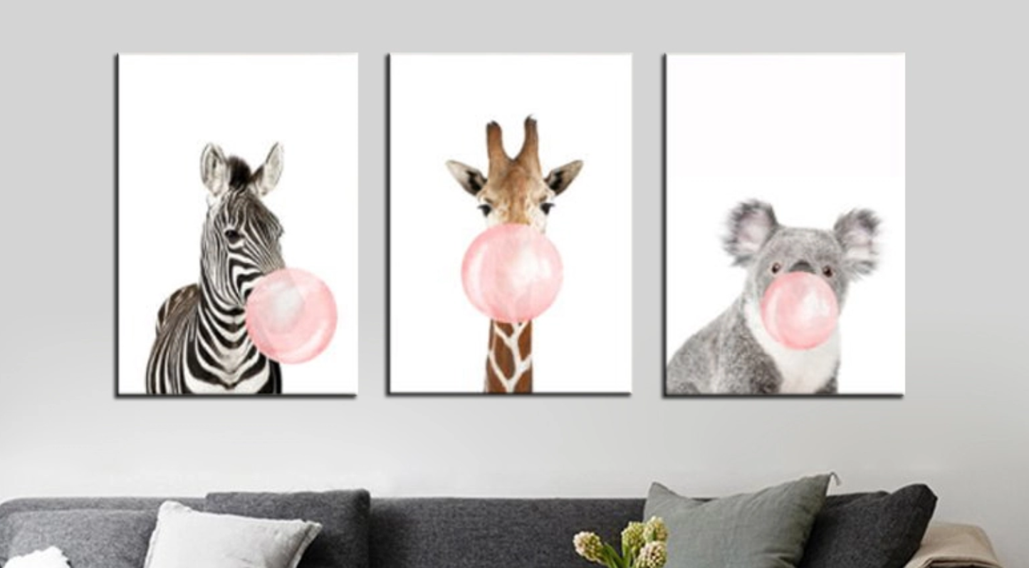 Bubble Gum Chewing Animals