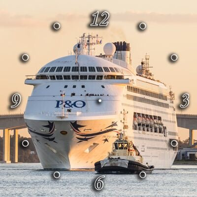 P & O Cruise Ship on the Brisbane River Long View 1PGR002