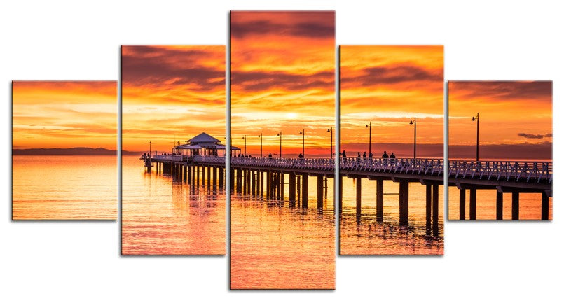 Sunrise at Shornecliffe Pier Wide View Qld 1PGR009