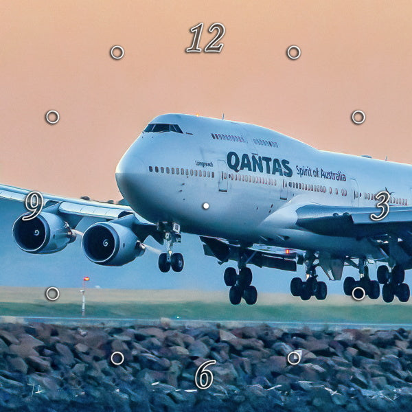 Qantas 747-400 Queen Landing at Sunrise 1PHM009