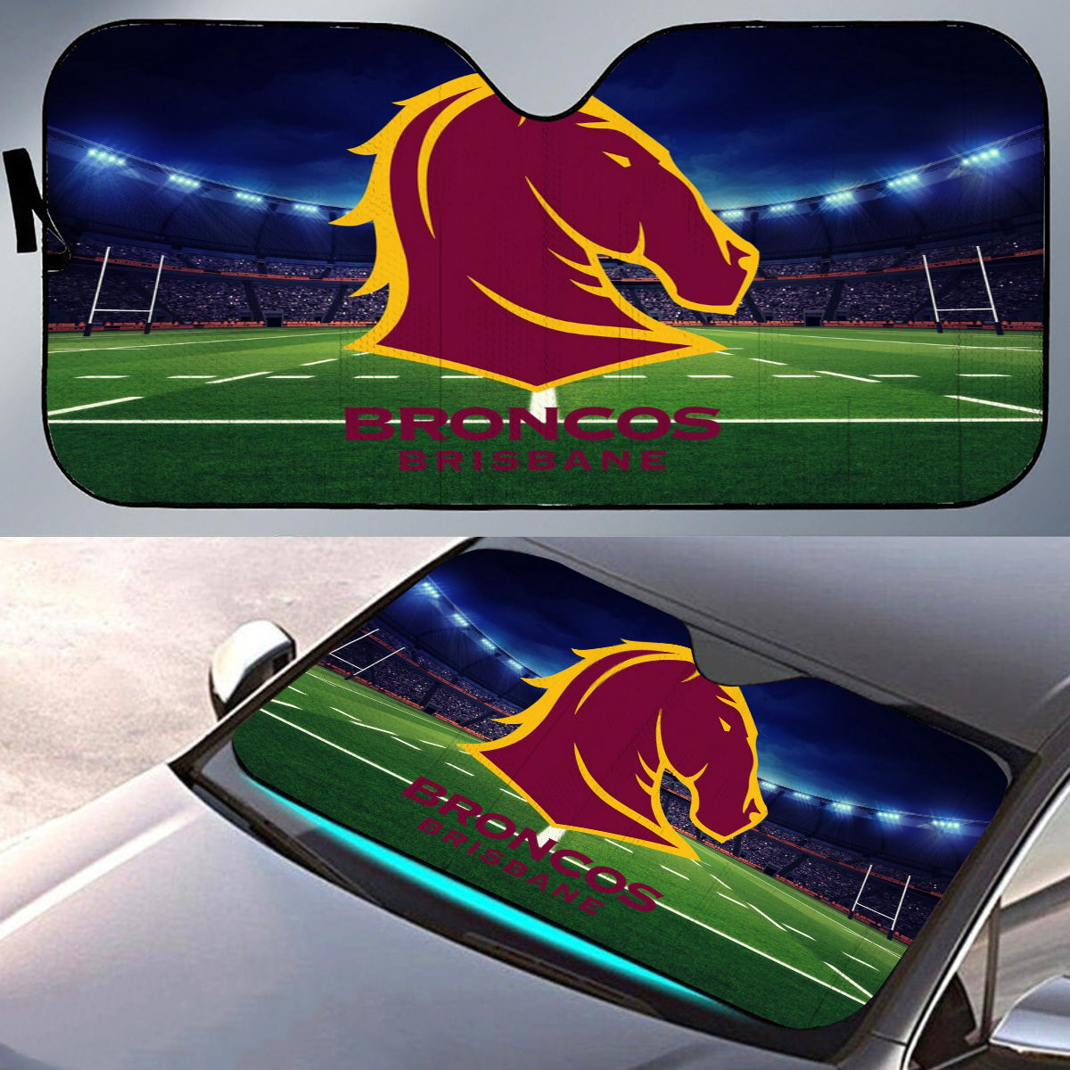 Brisbane Broncos Windcreen Sunshade For Cars & Trucks