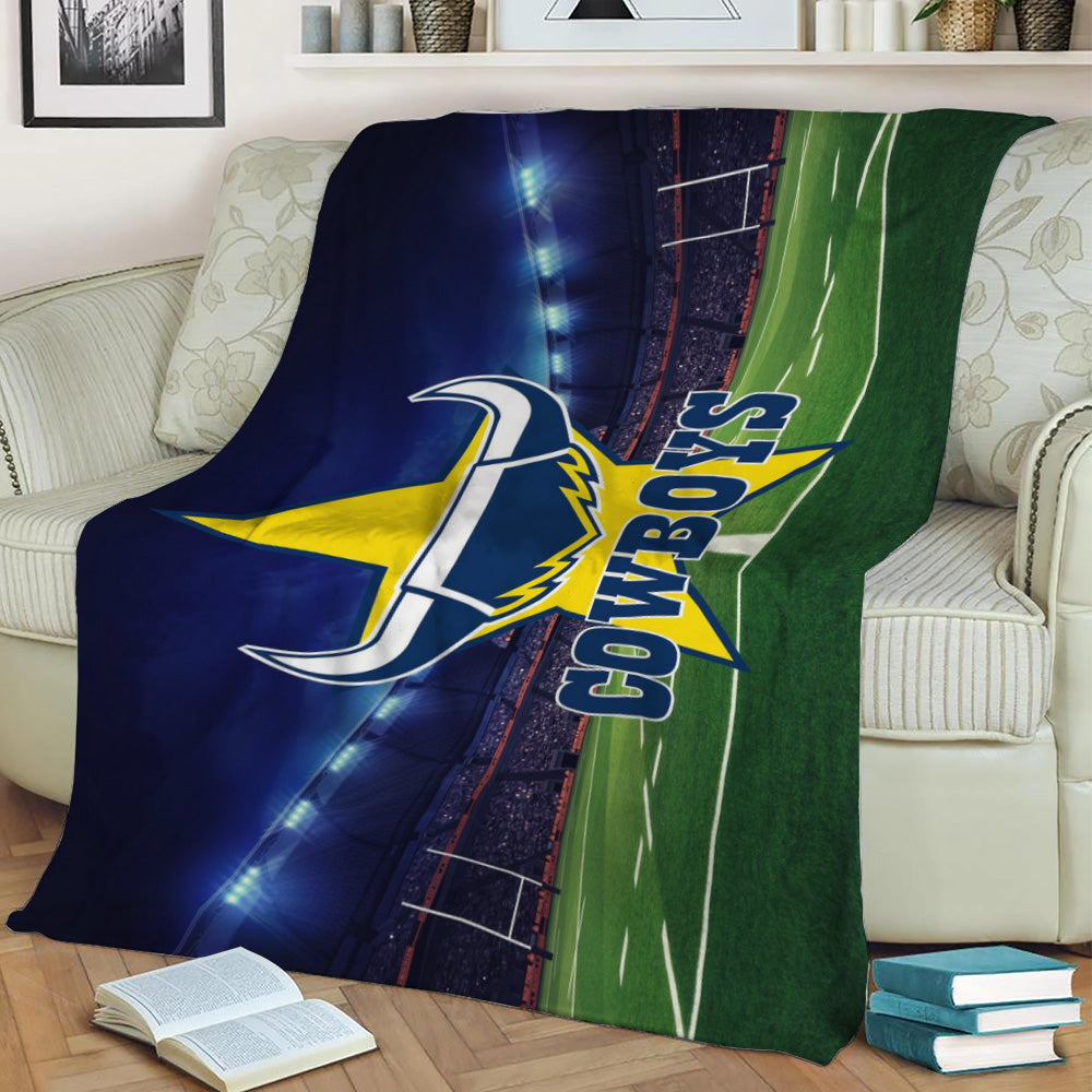 Nth Qld Cowboys Fleece Throw Blanket