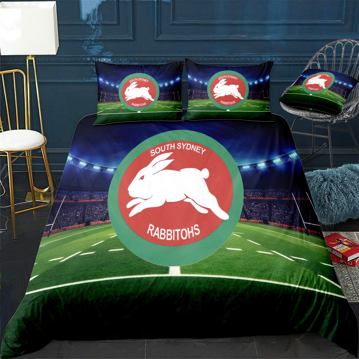 South Sydney Rabbitohs Doona / Duvet Cover and 2 Pillow Slips