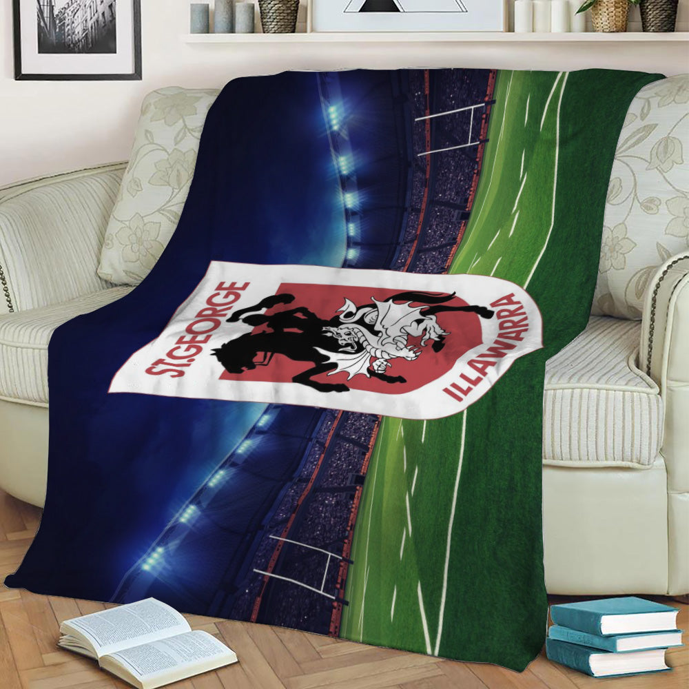 St George Illawarra Dragons Fleece Throw Blanket
