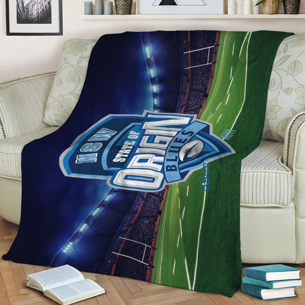 Nsw Blues Fleece Throw Blanket
