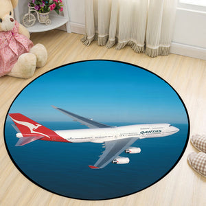 Qantas 747-400 Round Rug