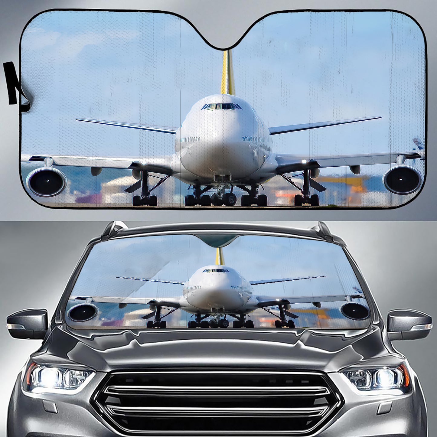 747-400 Head On Windscreen Sunshade For Cars & Trucks