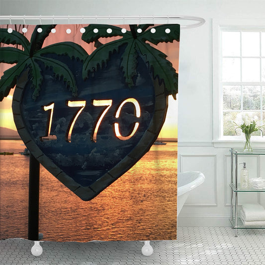 1770 Queensland Sunset Shower Curtain