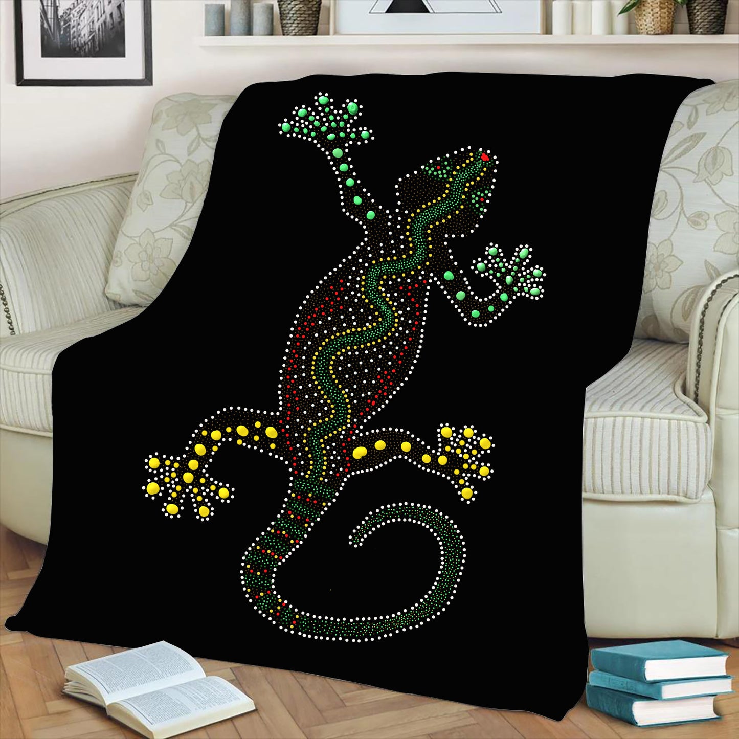 Aboriginal Art Fleece Throw Blanket