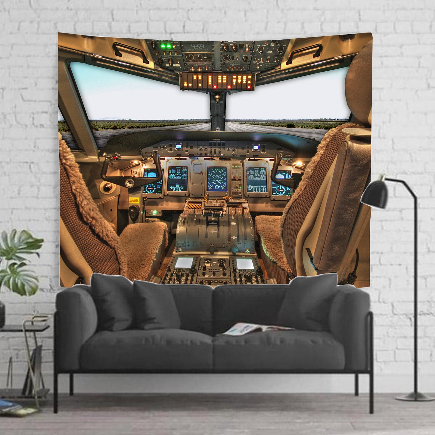 Airplane Cockpit Tapestry
