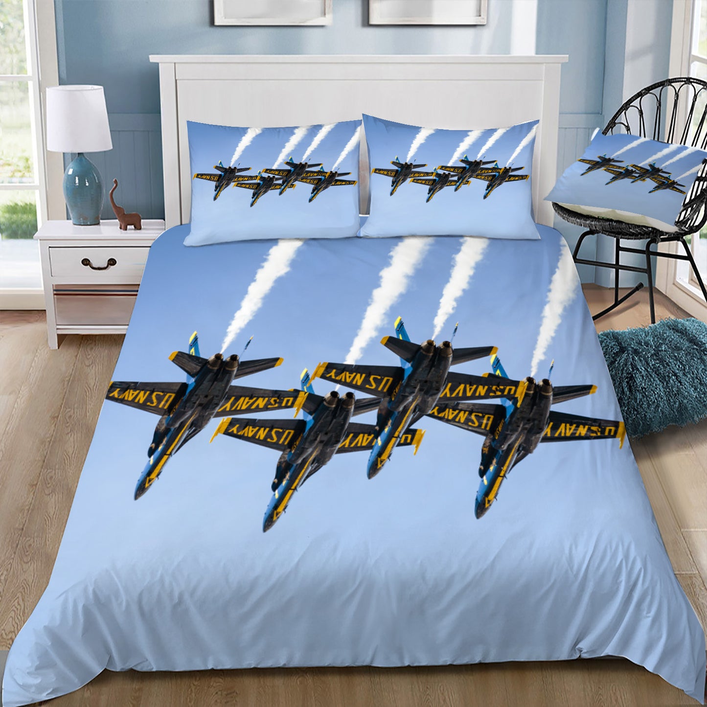 F-18 Blue Angels Display Doona / Duvet Cover and 2 Pillow Slips