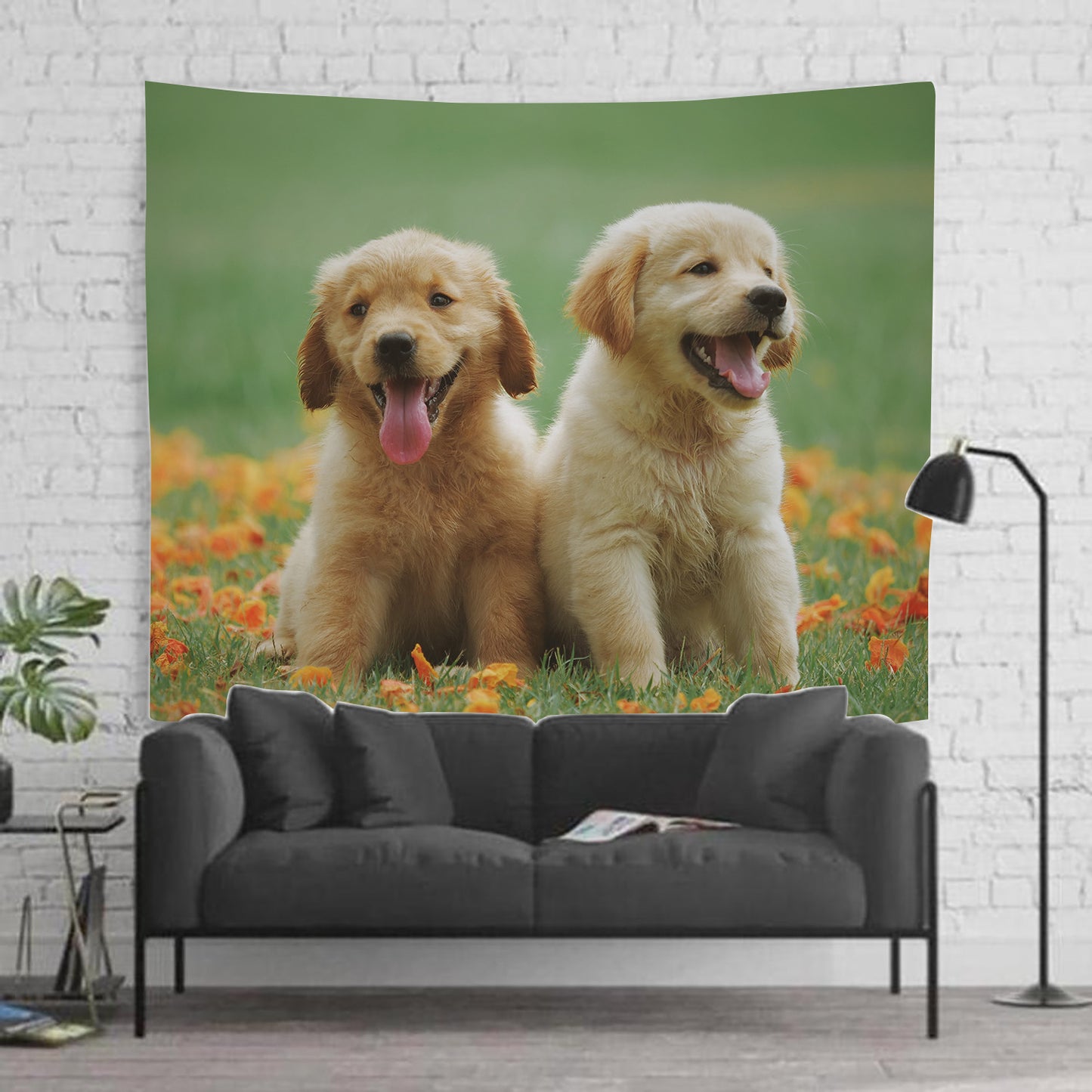 Cute Puppies Tapestry
