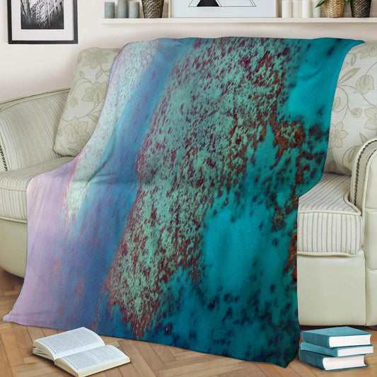 Great Barrier Reef Fleece Throw Blanket