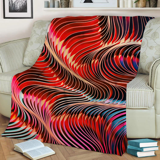 Abstract Art Fleece Throw Blanket