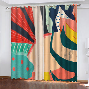 Abstract Art Window Curtains