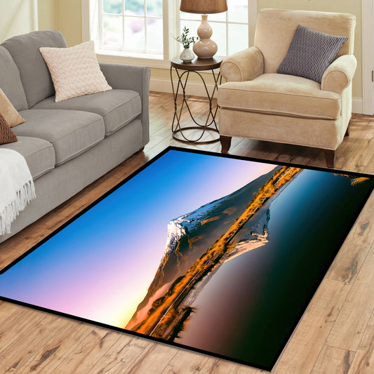 Peaceful Mountain Reflection View Rectangle Rug