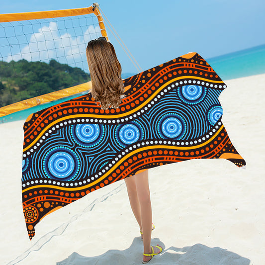 Aboriginal Print Beach / Bath Towel