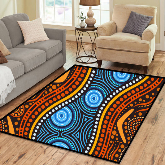 Aboriginal Art 2 Rectangle Rug