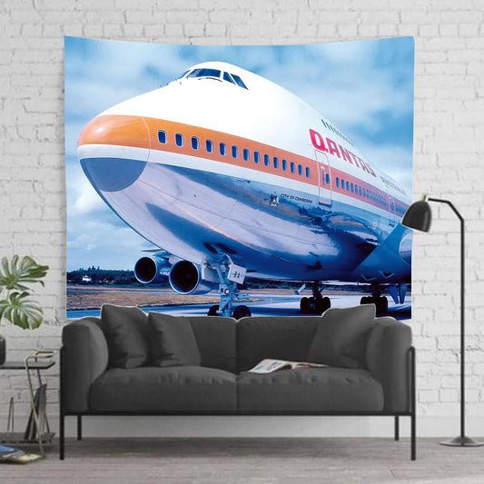 Qantas 747-238 Up Close Tapestry