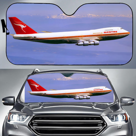 Qantas 747-200 Classic Windscreen Sunshade For Cars & Trucks