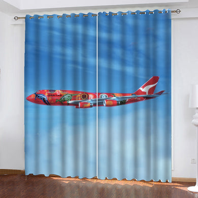 Qantas 747-400 Wunala Dreaming Window Curtains