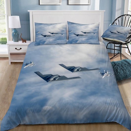 RAAF FA-18`s & USAF B-2`s in Formation 1JP433 Doona / Duvet Cover and 2 Pillow Slips