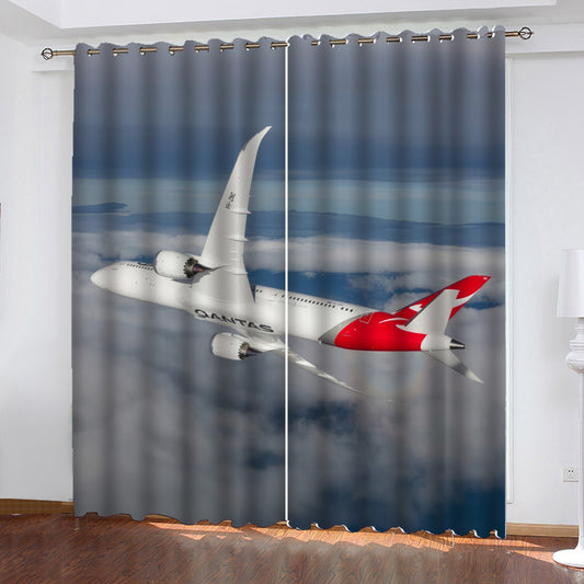 Qantas 787 in Flight Window Curtains