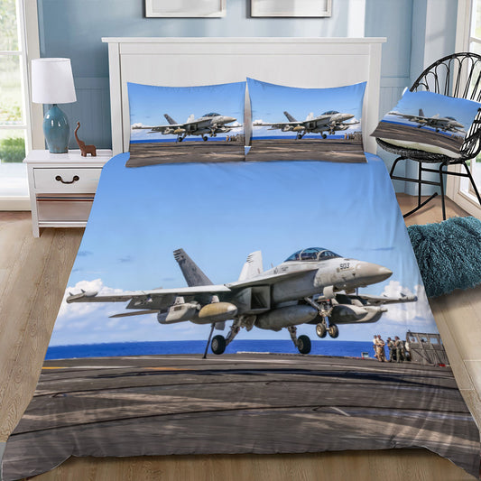 FA-18 Hornet Aircraft Carrier Landing Doona / Duvet Cover and 2 Pillow Slips