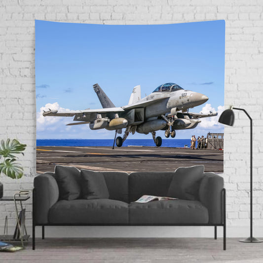 US Navy FA-18 Carrier Landing 2 Tapestry