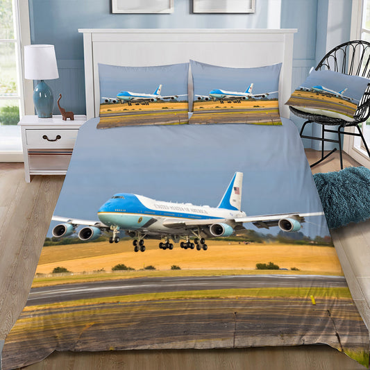 Airforce 1 Touching Down Doona / Duvet Cover and 2 Pillow Slips