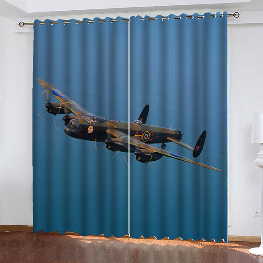 Avro Lancaster in Flight Window Curtains