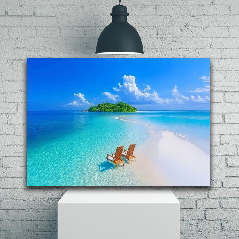 Deckchairs on a Tropical Beach 1JP583