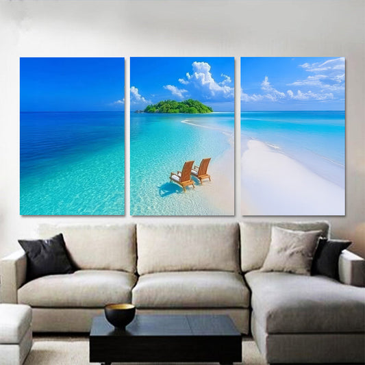 Deckchairs on a Tropical Beach 1JP583