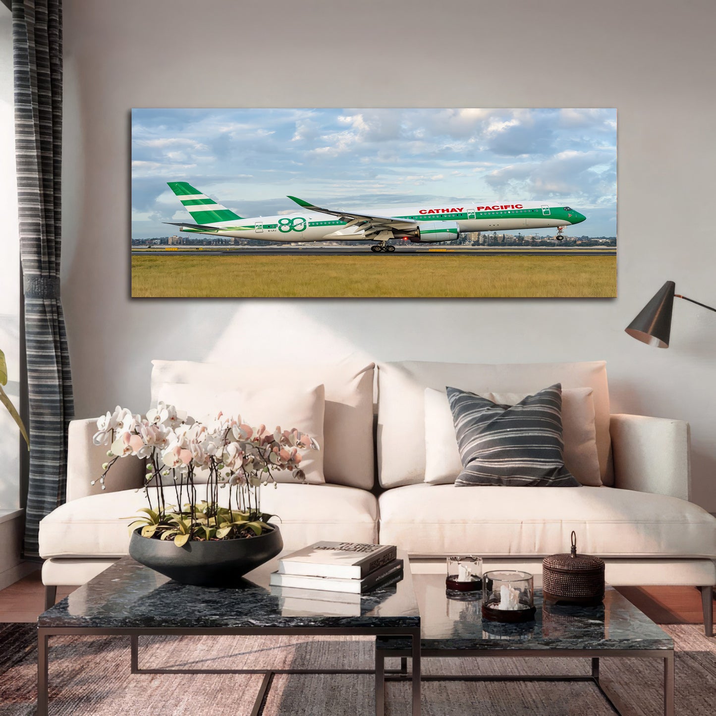 Cathay Pacific A350 Cabbage Livery 80th Anniversary Canvas Prints