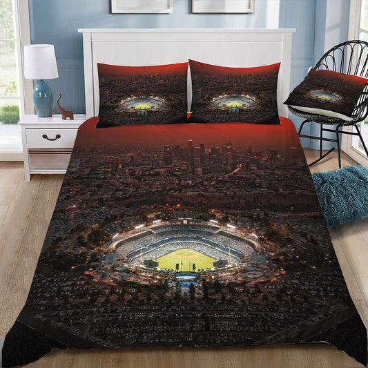 Los Angeles Dodgers Baseball Stadium at Night Doona / Duvet Cover and 2 Pillow Slips