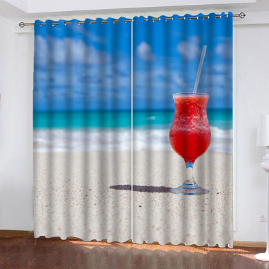 Tropical Cocktail Window Curtains