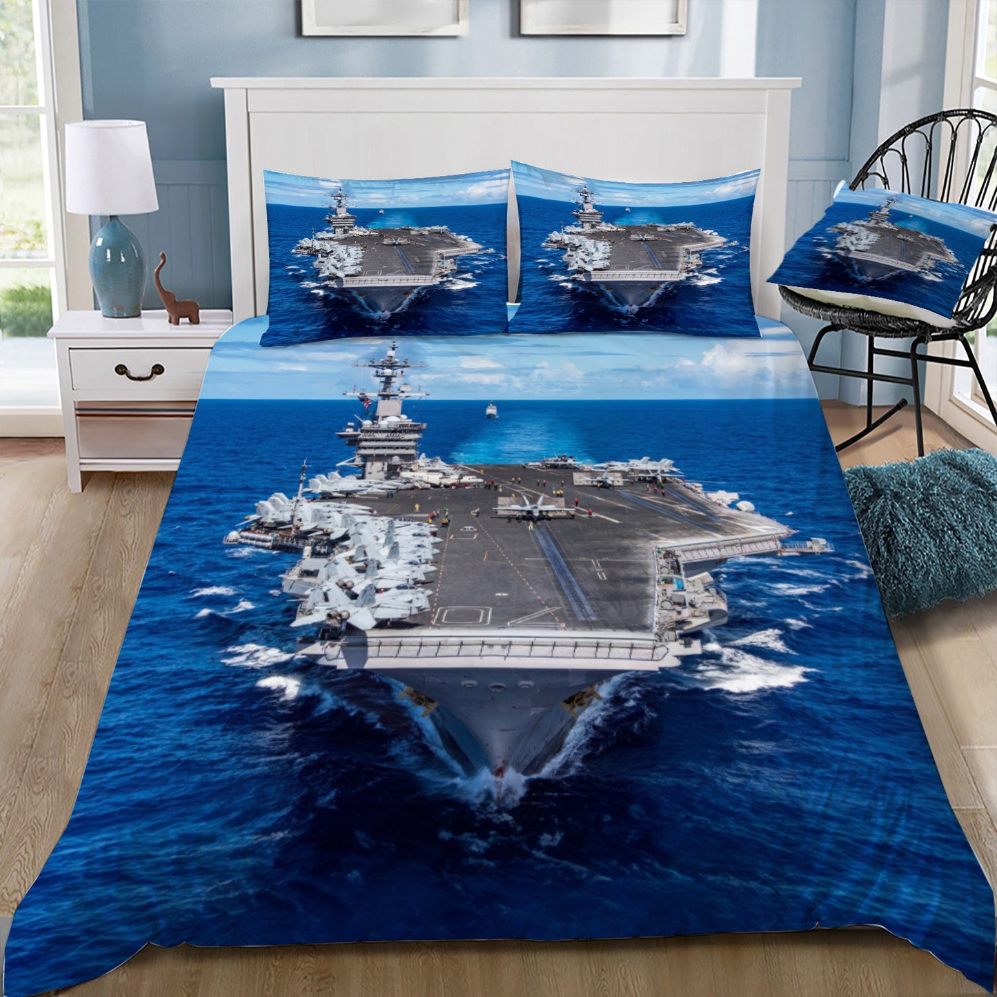 USS Carl Vinson Aircraft Carrier Doona / Duvet Cover and 2 Pillow Slips